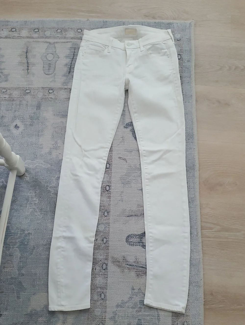 Mother The Looker Sleeping Beauty White Stretch Jean Denim Pants Sz24